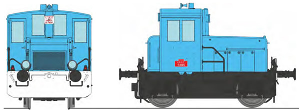 REE Modeles MB-149S - French Shunting Locomotive Class Y 2126 Industrial plant shunter blue, white front beam, black fram